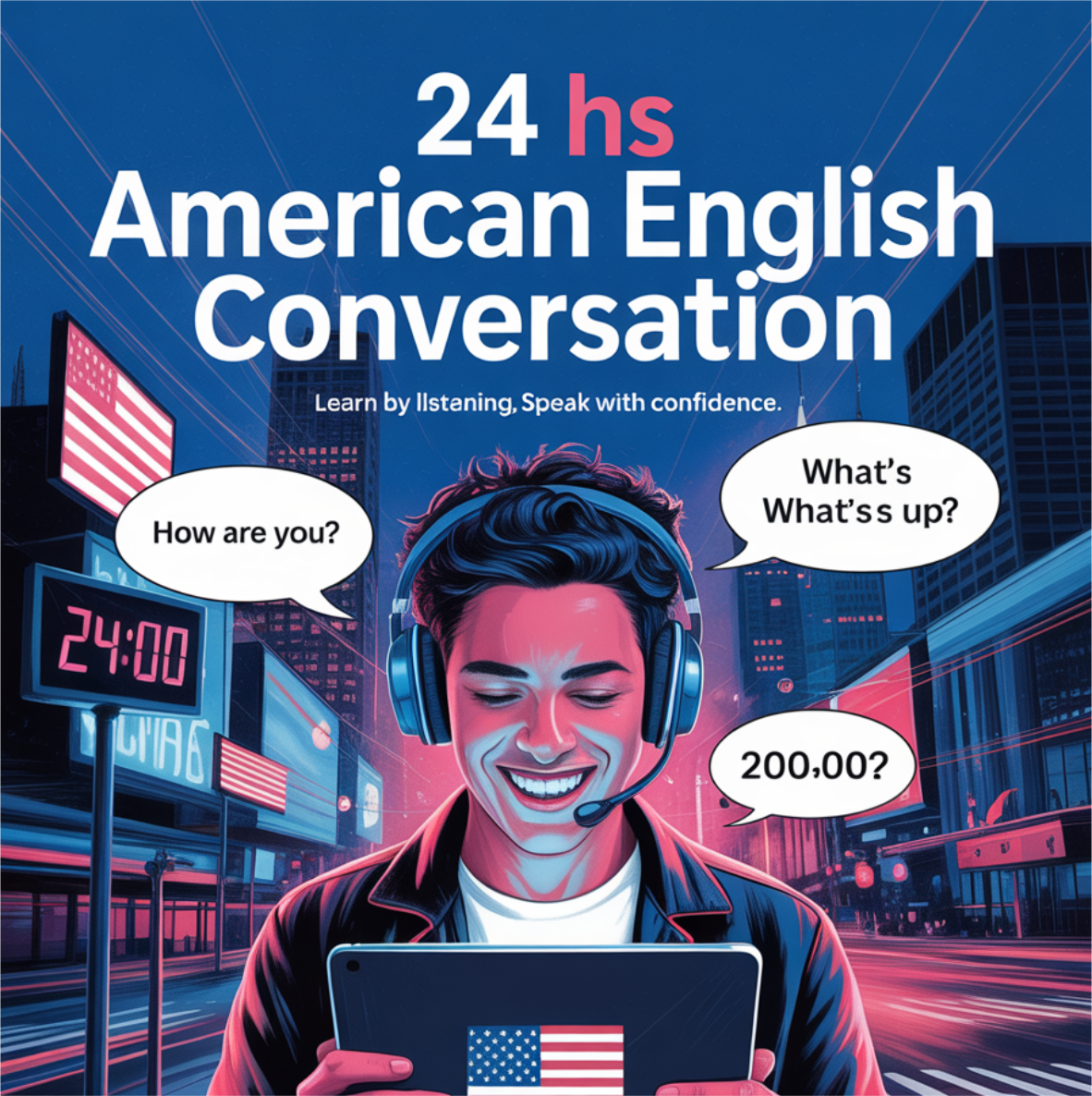 24 HRS AMERICAN ENGLISH CONVERSATION